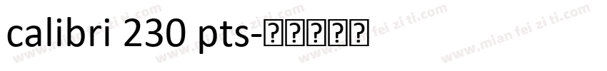 calibri 230 pts字体转换
